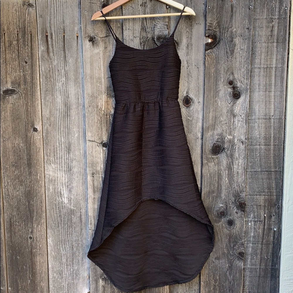 NWOT Necessary Objects high low black dress